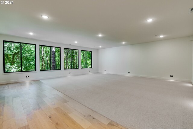 empty room featuring light hardwood / wood-style floors