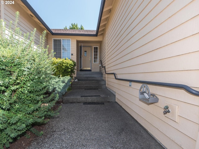 view of doorway to property