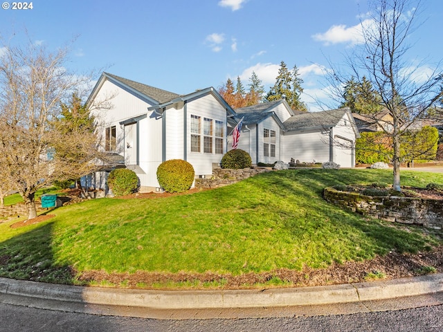 view of front of house with a front yard