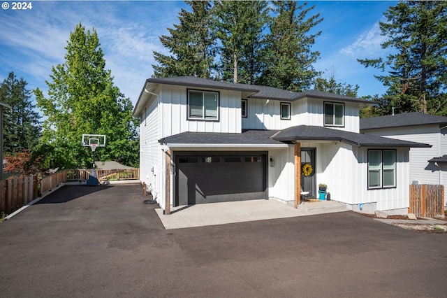 view of front of house featuring a garage