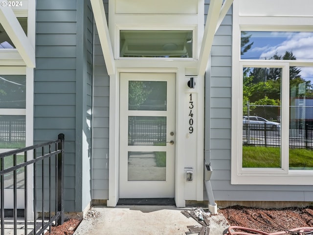 view of doorway to property