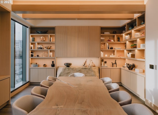 dining area featuring wood finished floors