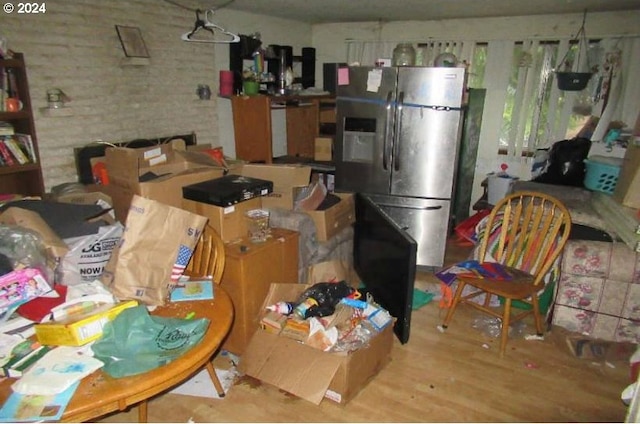 miscellaneous room featuring light hardwood / wood-style floors