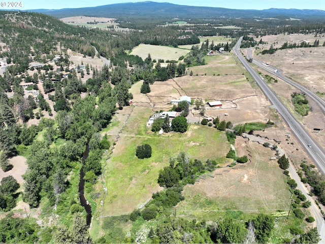 aerial view with a rural view