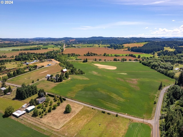 bird's eye view featuring a rural view