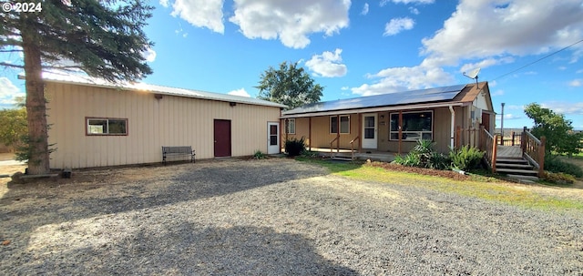 manufactured / mobile home featuring solar panels