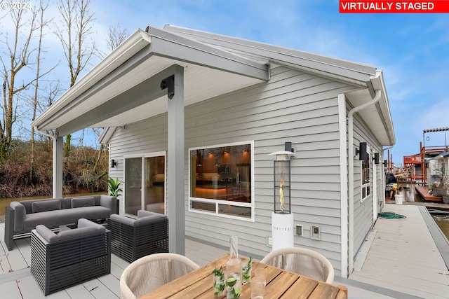 exterior space with an outdoor hangout area