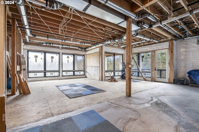 miscellaneous room with concrete flooring