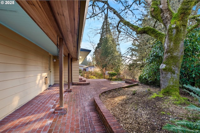 view of yard with a patio area