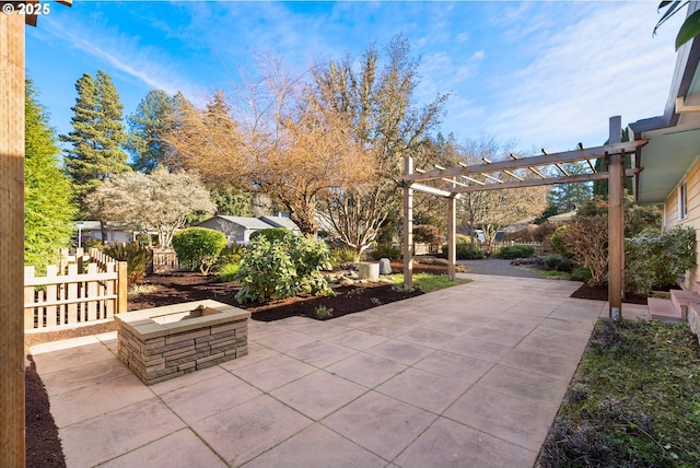 view of patio / terrace with a pergola