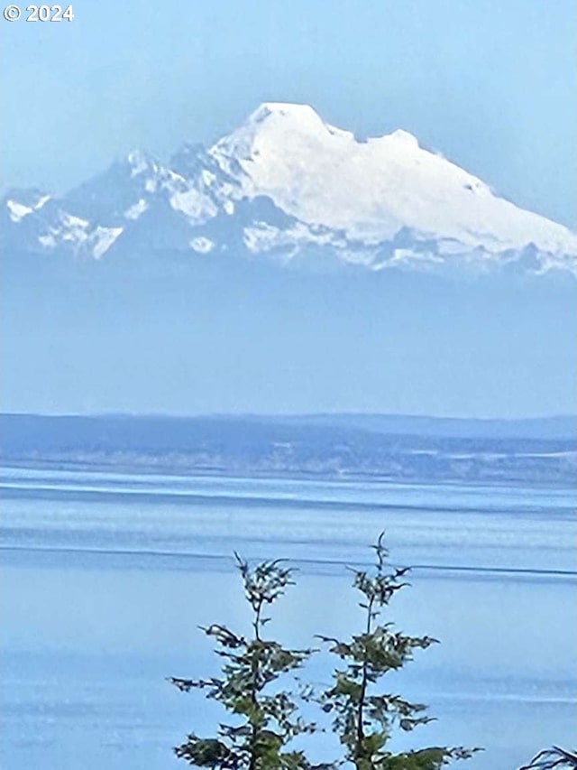 view of water feature with a mountain view