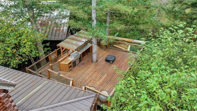 view of wooden terrace