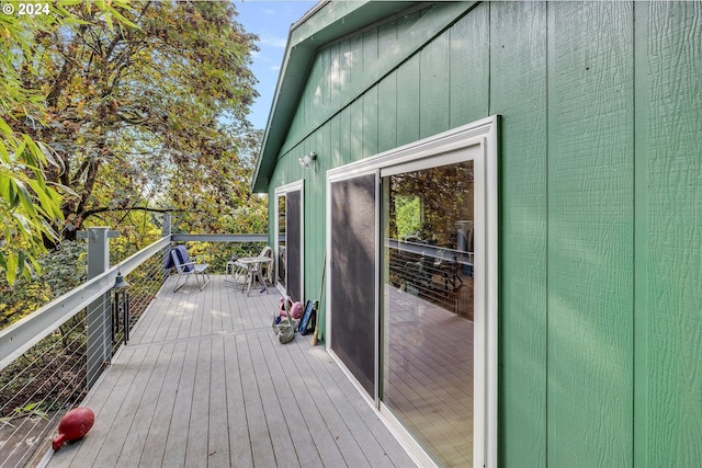 view of wooden deck