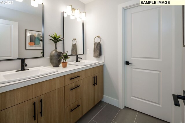 3603 N 12th Cir, Ridgefield, WA 98642 - full bath with tile patterned flooring, double vanity, and baseboards