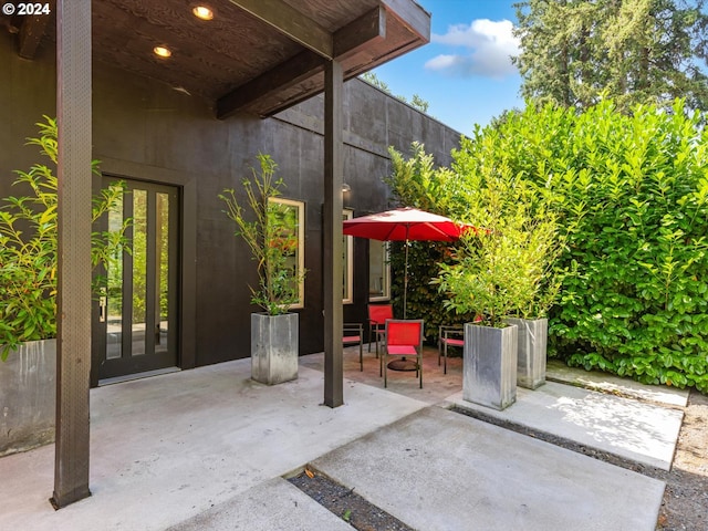 view of patio / terrace with french doors