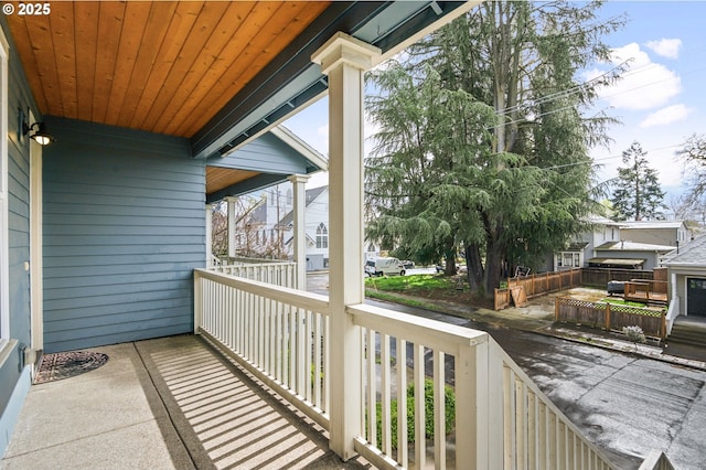 balcony with covered porch