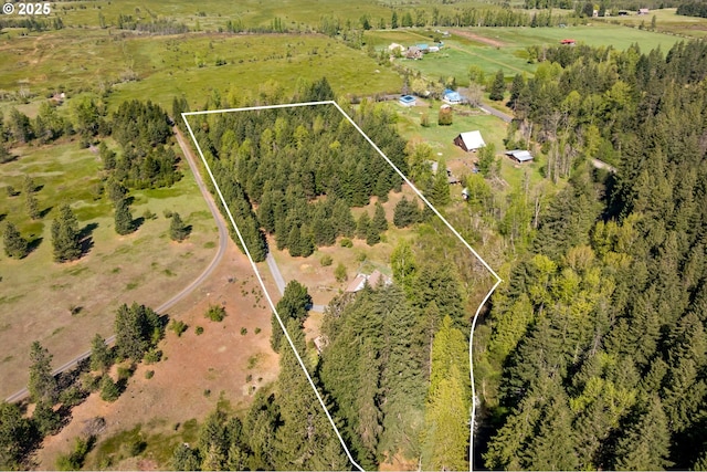 96 Mount Adams Rd, Trout Lake, WA 98650 - aerial view of sparsely populated area featuring property boundaries highlighted