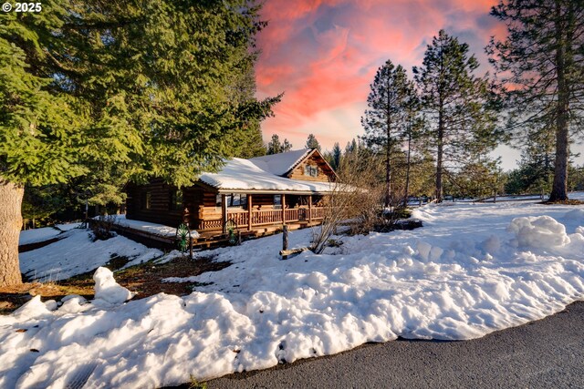 96 Mount Adams Rd, Trout Lake, WA 98650 - view of front facade featuring log exterior