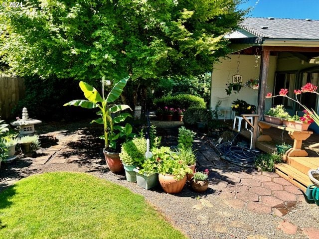 view of yard featuring a patio area