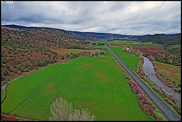 aerial view featuring a mountain view