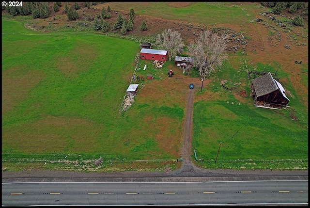 drone / aerial view featuring a rural view