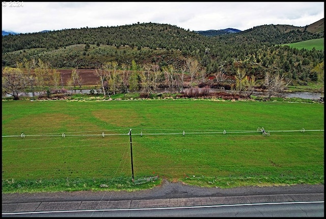 view of community featuring a mountain view