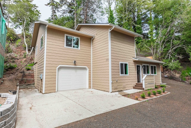 view of front of home featuring a garage