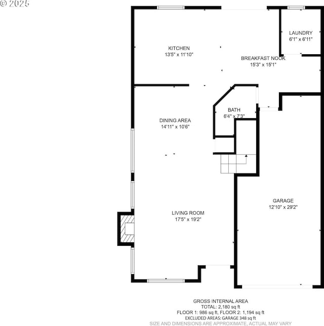 2834 SE Franklin St, Portland, OR 97202 - view of floor plan / room layout