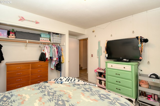 bedroom featuring a closet