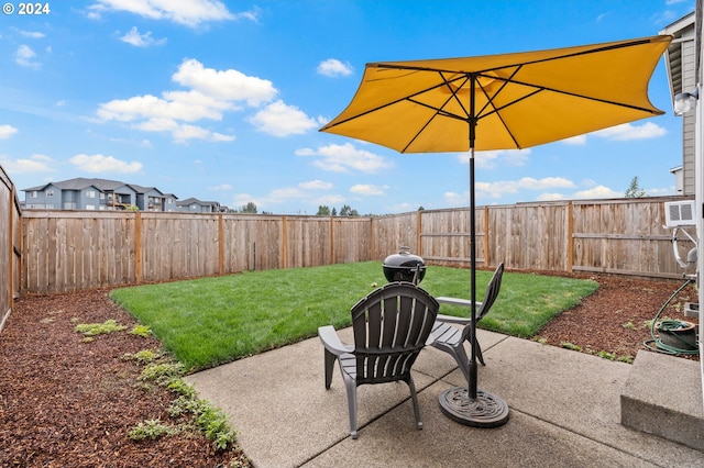 view of yard featuring a patio area