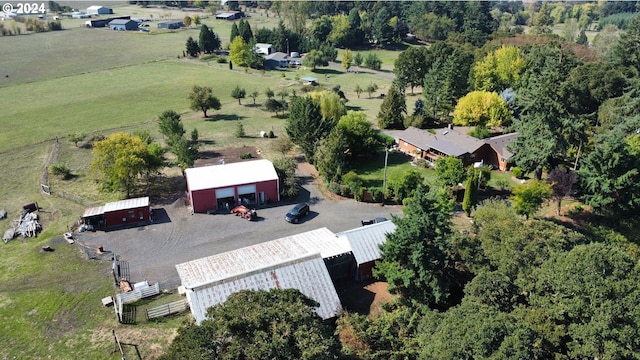 bird's eye view featuring a rural view