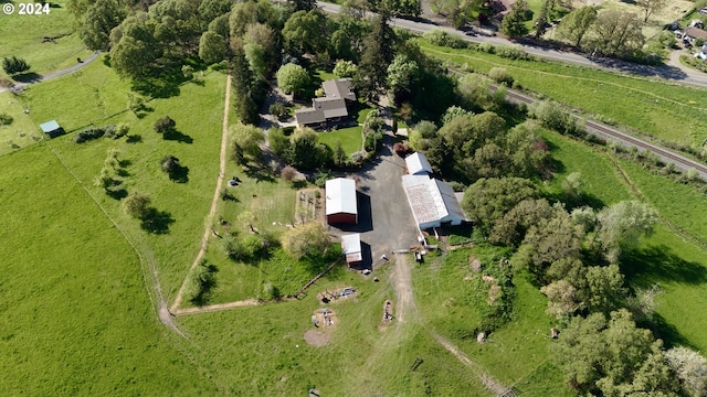 bird's eye view featuring a rural view