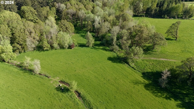 aerial view with a rural view