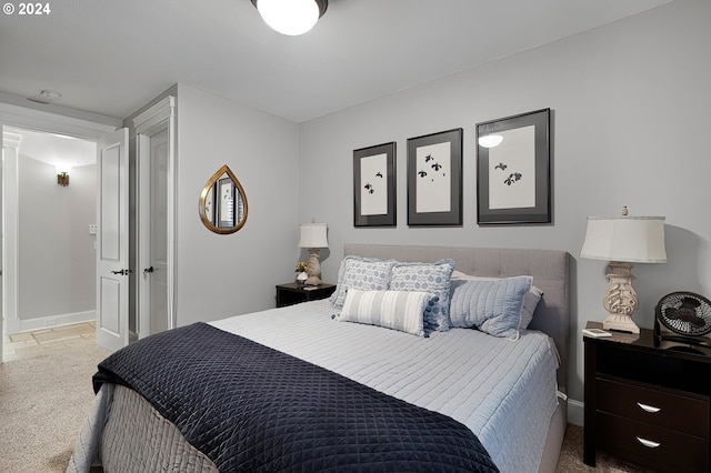 view of carpeted bedroom