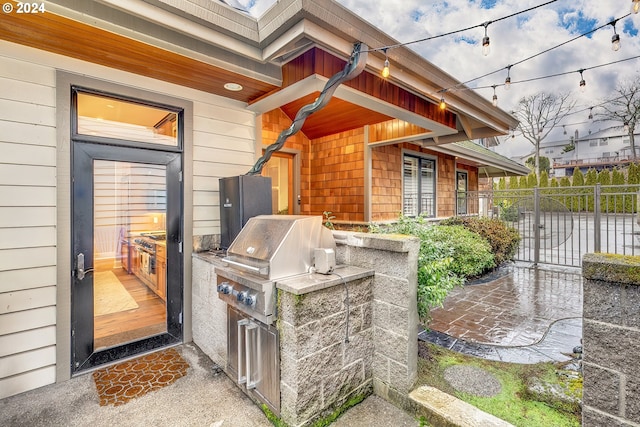 15421 SE Rivershore Dr, Vancouver, WA 98683 - view of patio / terrace featuring grilling area, area for grilling, and fence