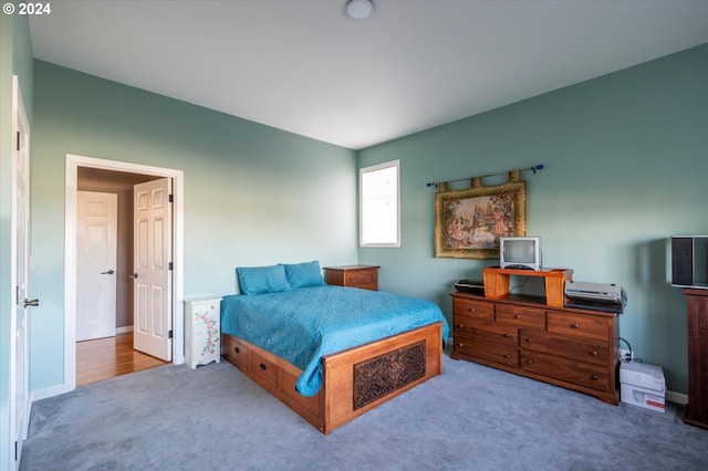 view of carpeted bedroom