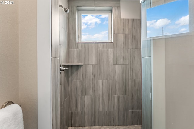 bathroom with a shower