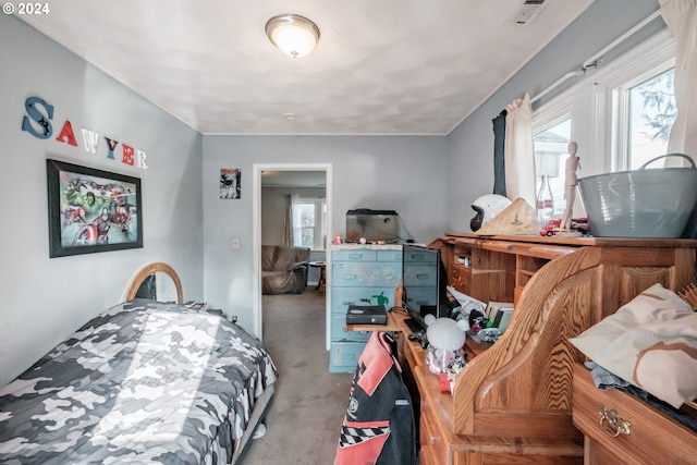 bedroom with carpet flooring