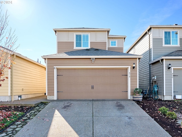 view of front of house featuring a garage