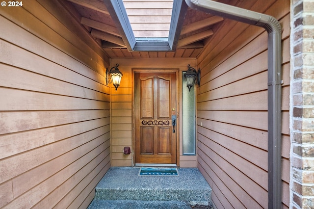 view of doorway to property