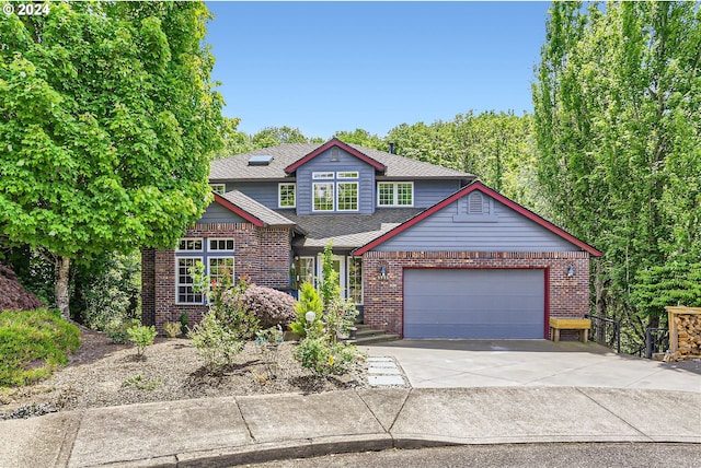 view of front of home featuring a garage