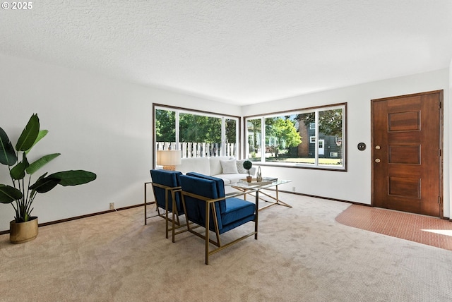 160 Beatrice Ave, Gladstone, OR 97027 - living area with carpet floors and a textured ceiling