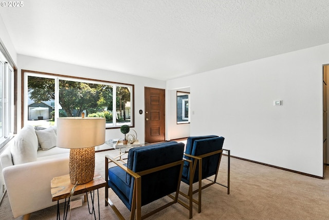 160 Beatrice Ave, Gladstone, OR 97027 - living room featuring light carpet and a textured ceiling
