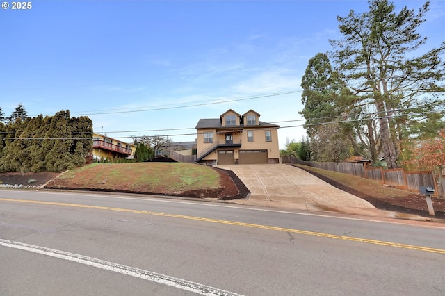 view of front of home featuring a garage