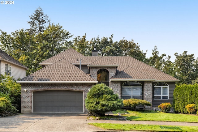 view of front of home featuring a garage