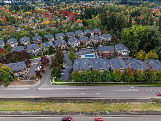 drone / aerial view featuring a residential view