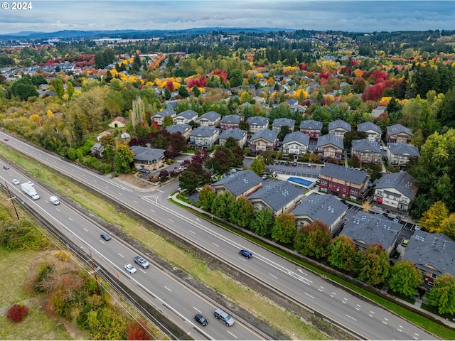 bird's eye view featuring a residential view
