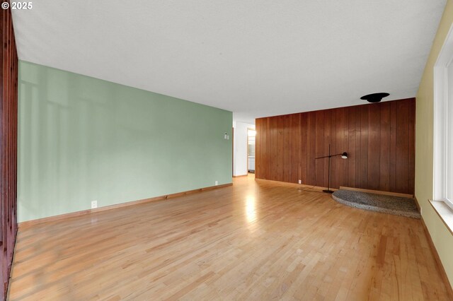 empty room featuring light wood-type flooring