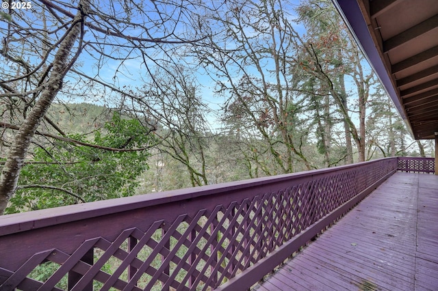 view of wooden deck