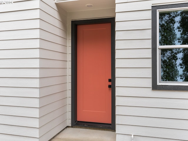 view of doorway to property